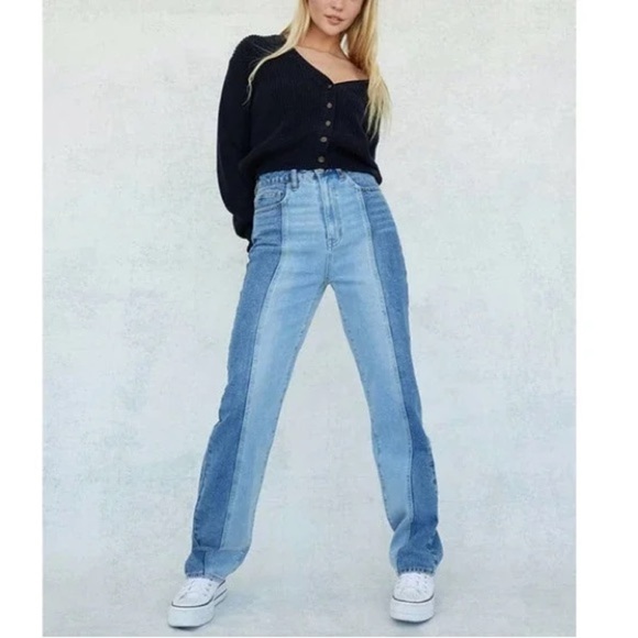 PacSun Denim - PacSun Eco Y2K Women’s Size 28 Two-Tone '90s Boyfriend Blue-High Rise Jeans